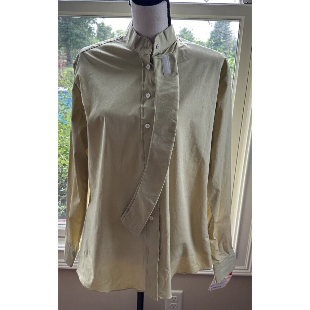NWT Devon-Aire Equestrian Riding Show Shirt w/ Collars, Size 38, Yellow Green‎